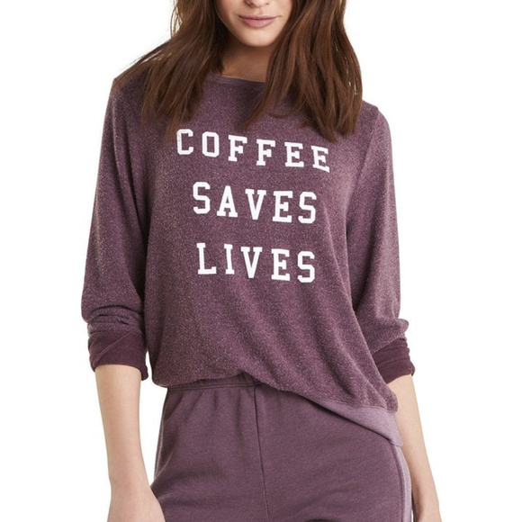 Wildfox Sweaters - NWPCT WILDFOX Coffee Saves Live Baggy Jumper MED